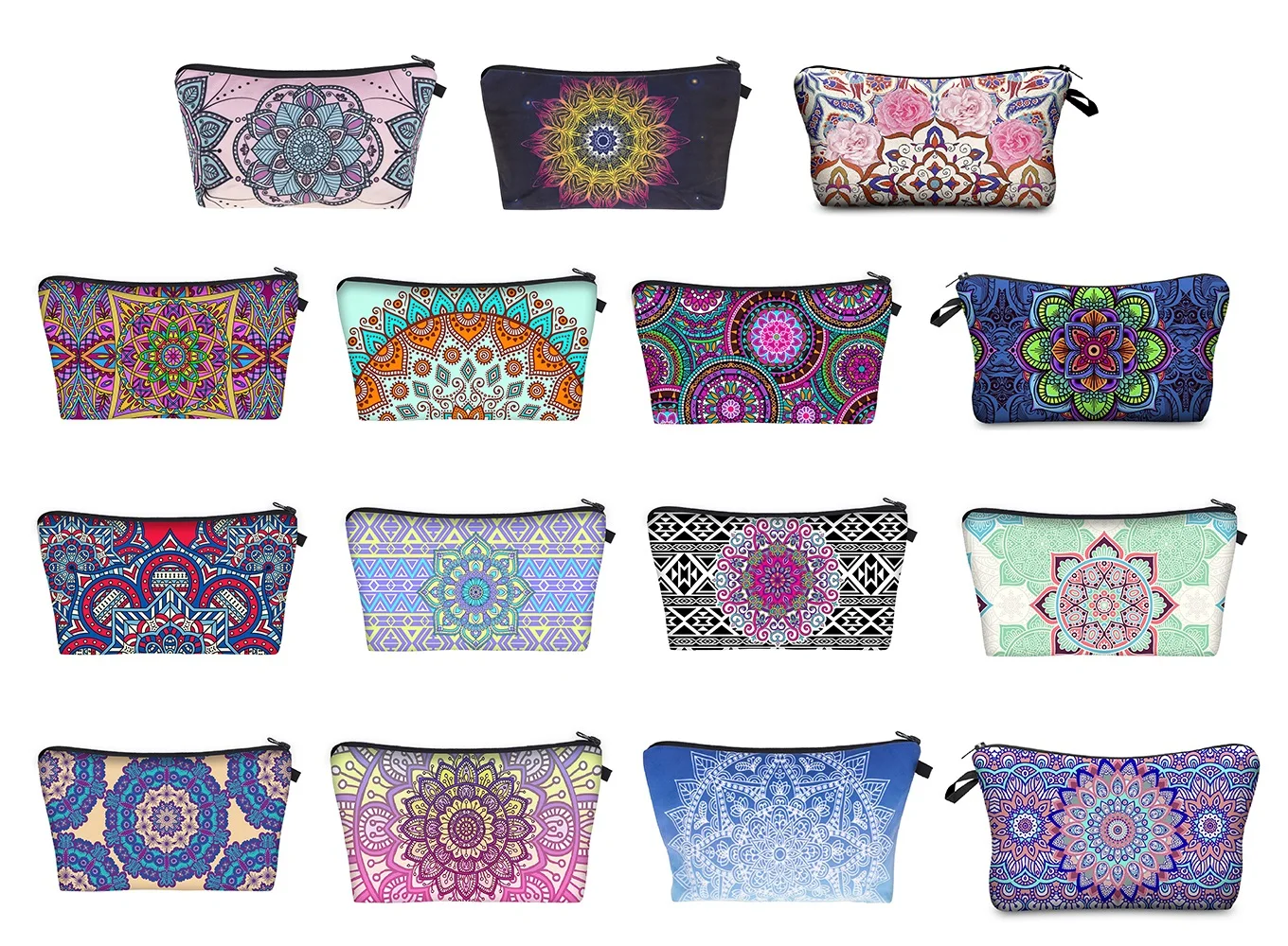 Women's Cosmetic Bags for Make Up 3D Floral Polyester Makeup Bag Travel Toiletry Handbag Organizer Case Pouch | Багаж и сумки
