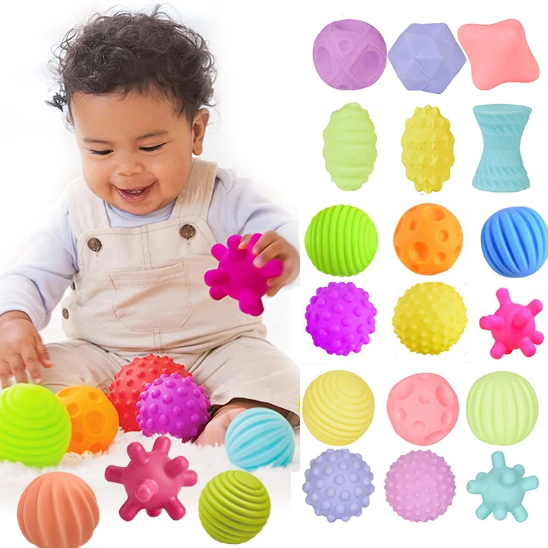 

Baby Toy Sensory Balls Set Textured Hand Touch Grasp Massage Ball Infant Tactile Senses Soft Ball Toys for Babies 0 12 Months