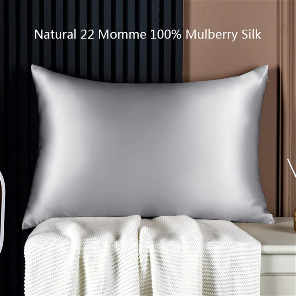 

Natural 22 Momme 100% Mulberry Silk multicolor pillowcases pillow cases Envelope Closure standard queen king 51*66cm