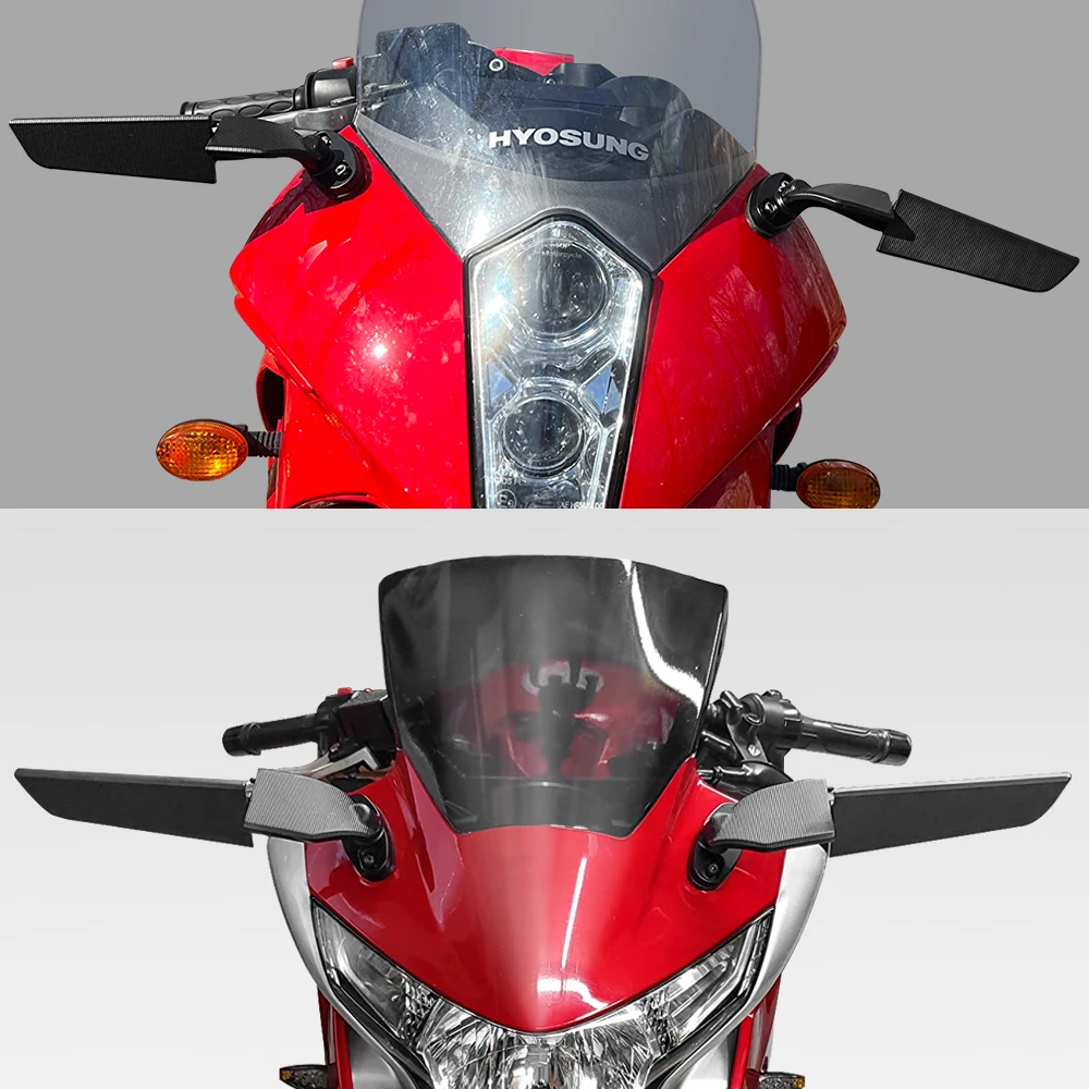 야마하 YZF R6 R1 R25 R3 R125 R15 오토바이 미러 개조 윈드 윙 조절식 회전 백미러 모토 액세서리