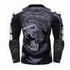 New Men Boxing Set Compression Jersey Pants 3D Orangutan Print Rashguard Kickboxing Tight T-shirts Pants Muay Thai MMA Fightwear 6