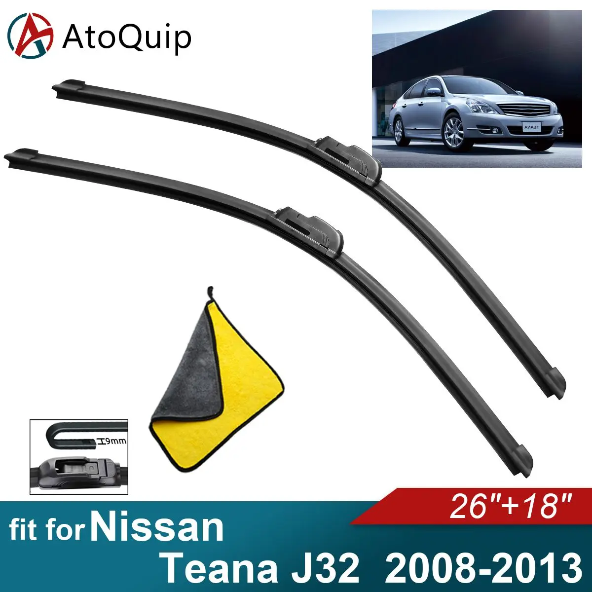 

Аксессуары для Nissan Teana J32, щетки стеклоочистителя из мягкой резины, переднее лобовое стекло автомобиля
