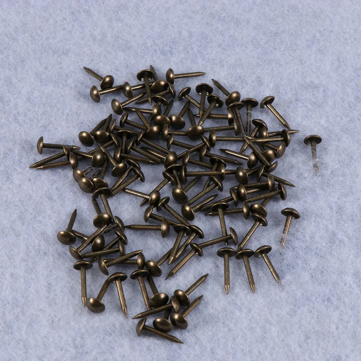 100개 6x14mm 두꺼운 철제 원형 못, 가구, 실내 장식, DIY 코르크 보드 장, 부드럽고 거스름 없는 황동 못