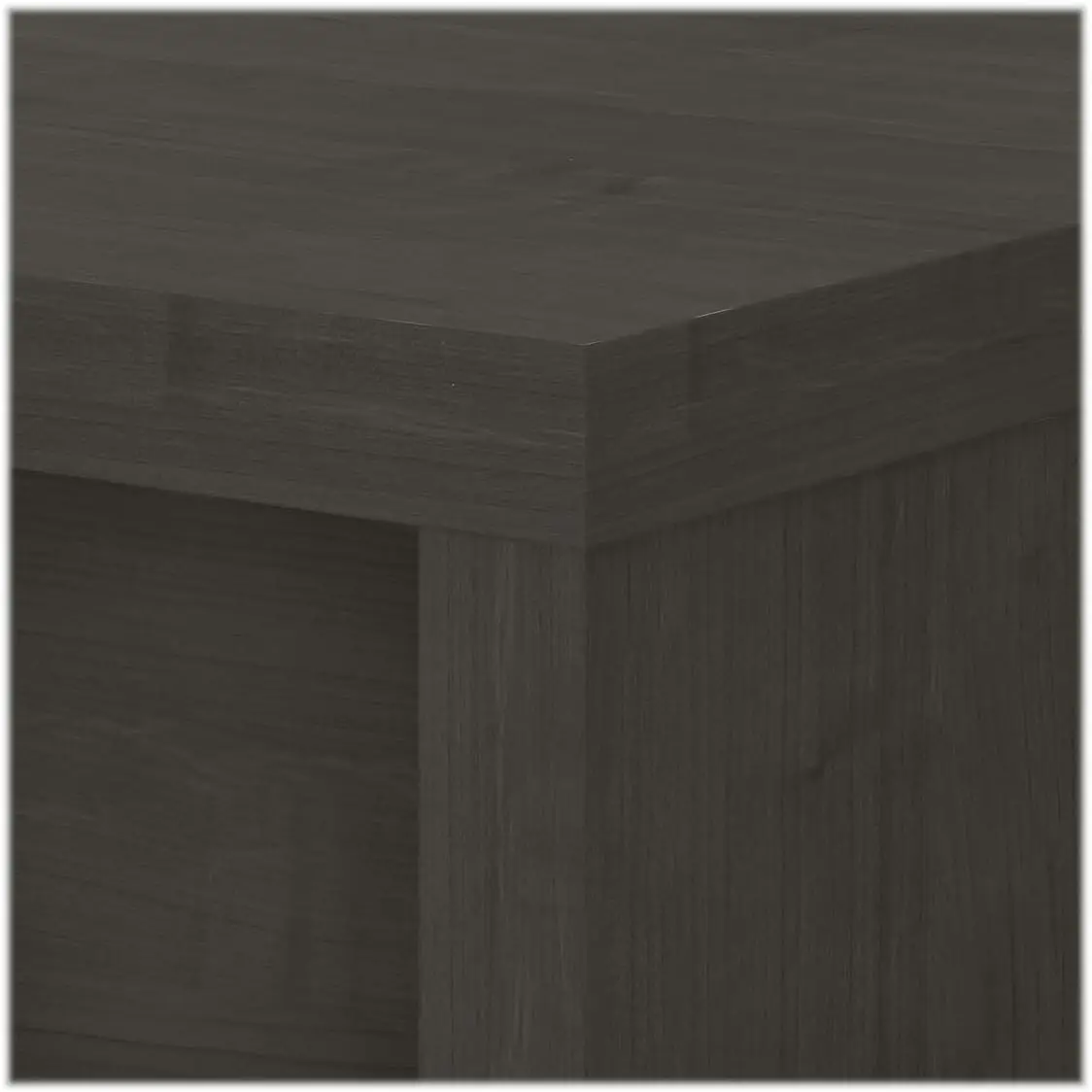 Echo L Shaped Bow Front Office Desk in Charcoal Maple, Modern Computer Table for Home or Professional Wo 6