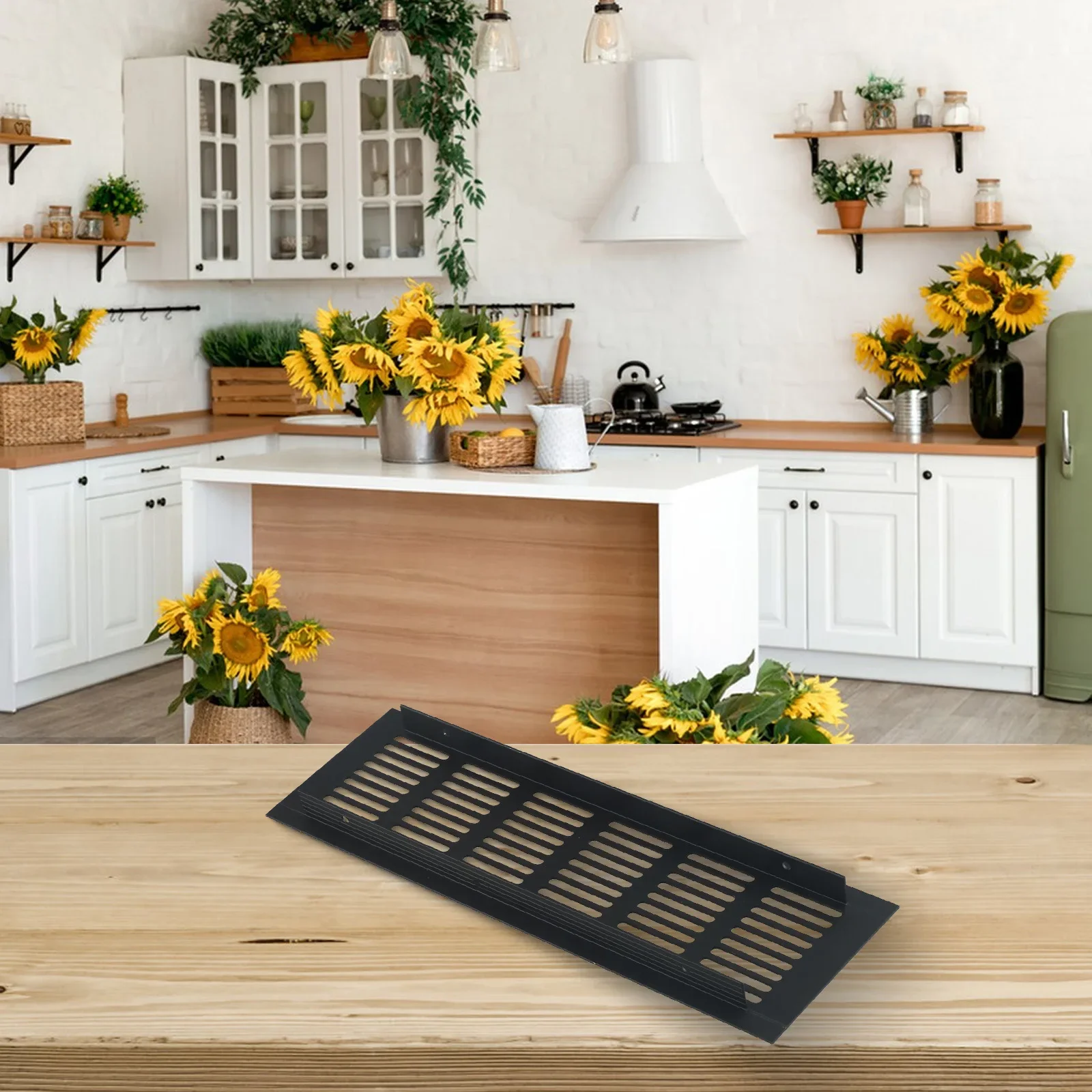 Air Vent Grille 1pc Aluminum-Alloy Rectangular Air Vent Ventilation Grille Cover For Cabinet Wardrobe Cupboard Home Improvement Accessory
