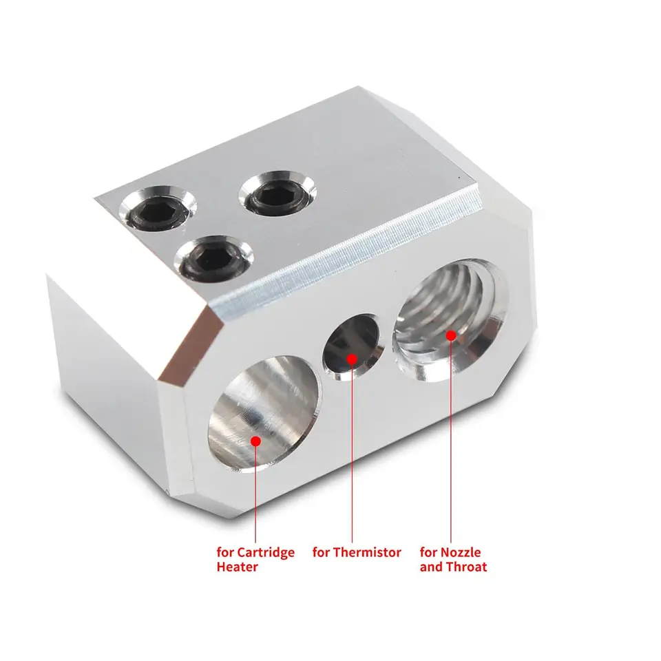 For Prusa MK4 Hotend with Heater Cartridge Heating Block Hardened Steel Nozzle for Prusa M4/ XL Hotend Extruder Parts image 5