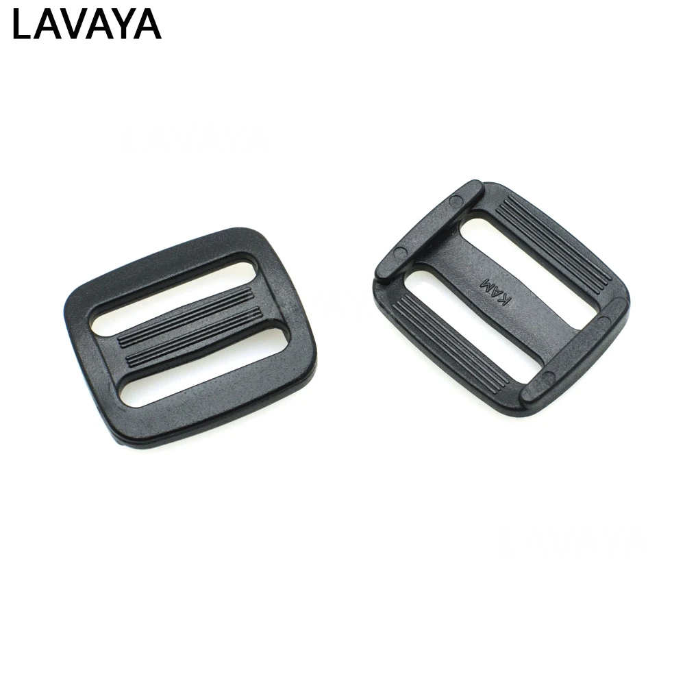 Bag Buckle 5pcs Plastic Black Curve Tri-Glide Slider Adjustable Buckle For Bags Webbing