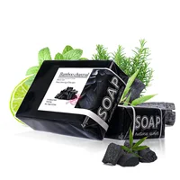 Savon au charbon de bambou, 100g, charbon actif organique naturel, marque privée, élimination des points noirs faits à la main, savon noir 1