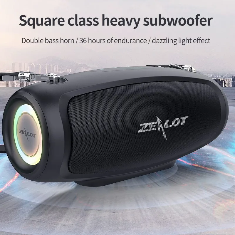 Беспроводная Bluetooth-Колонка Zealot S37 40 Вт водостойкая | Электроника