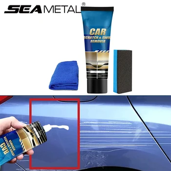 SEAMETAL-자동차 스크래치 및 스월 리무버 키트, 자동차 바디 폴리싱 그라인딩 페이스트 페인트 클리너 폴리쉬 케어 세트, 자동차 액세서리