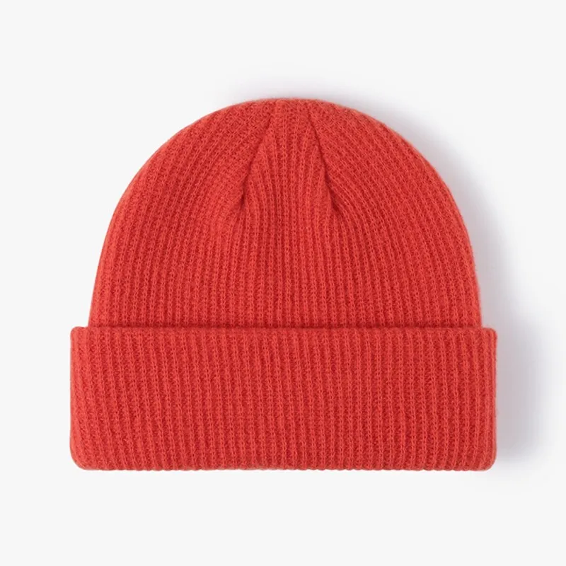 

Winter Knitting Women's Hat Outdoor Round Top Caps For Men Fashion Warm Breathable Beanie Female Simple Student Skullcap