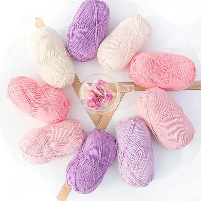 50g 4plys Milk Cotton Knitting Yarn Threads to knit Wool Yarns For Crochet Cotton Yarn For sweater blanket hat doll amigurumi knitting yarn knitting wool yarn cotton knitting yarn crochet yarn cotton yarn wool yarn cotton wool yarn
