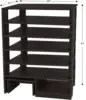 6 Tier Wood MDF Shelf Shoe Rack with One Footstool/Shoe Storage Shelves Free Standing Flat Shoe Racks Classic Style -103% 3