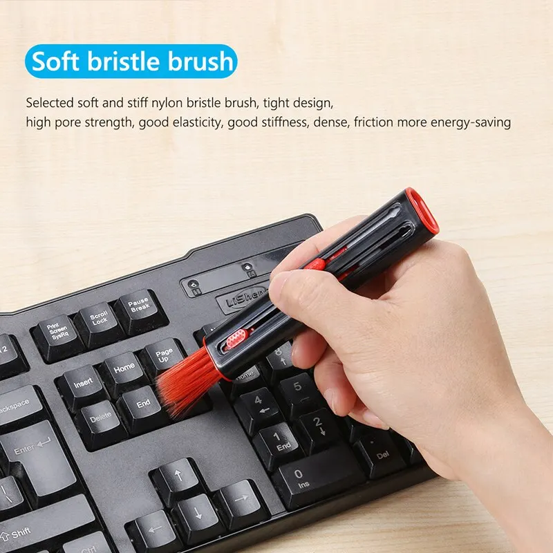 4 In 1 Keyboard Bluetooth Earphones Cleaning Tool Cleaning Pen Retractable Earbuds Clean Set For Airpods Pro 3 2 1 Cleaning Kits