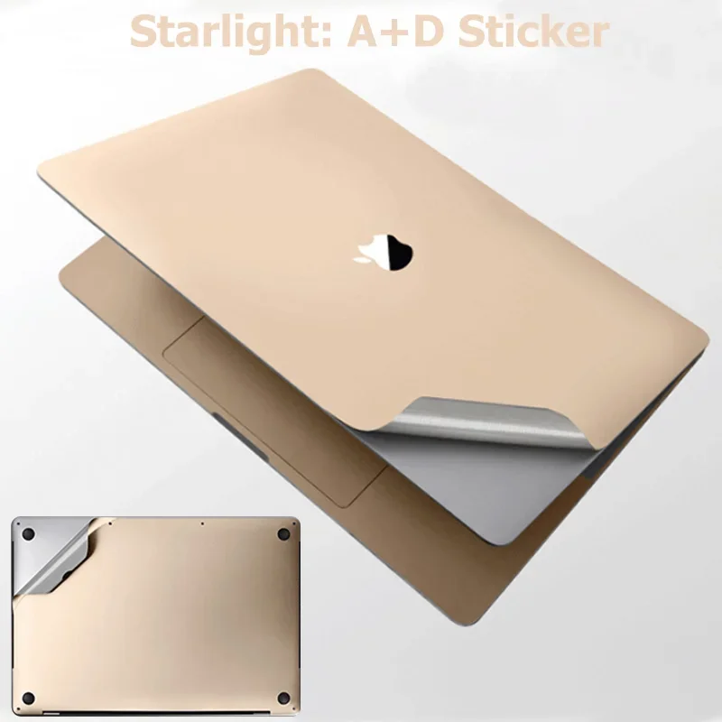 Vinyl Film Sticker Laptop Sticker 2in1 Body Wrap Anti-Scratch Protective Skin Decal Cover Sticker for MacBook Air 15 13.6 15 A3240 A3241 M4 M3 M2 Palms Body Guard
