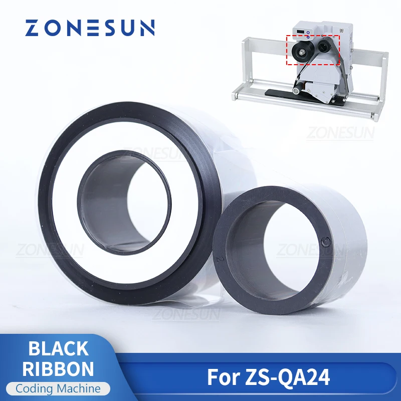 

ZONESUN ZS-DC24A Thermal Ribbon for ZS-DC24R 26mm*200m Date Printing Coding for Plastic and Paper 1 Ribbon/Set