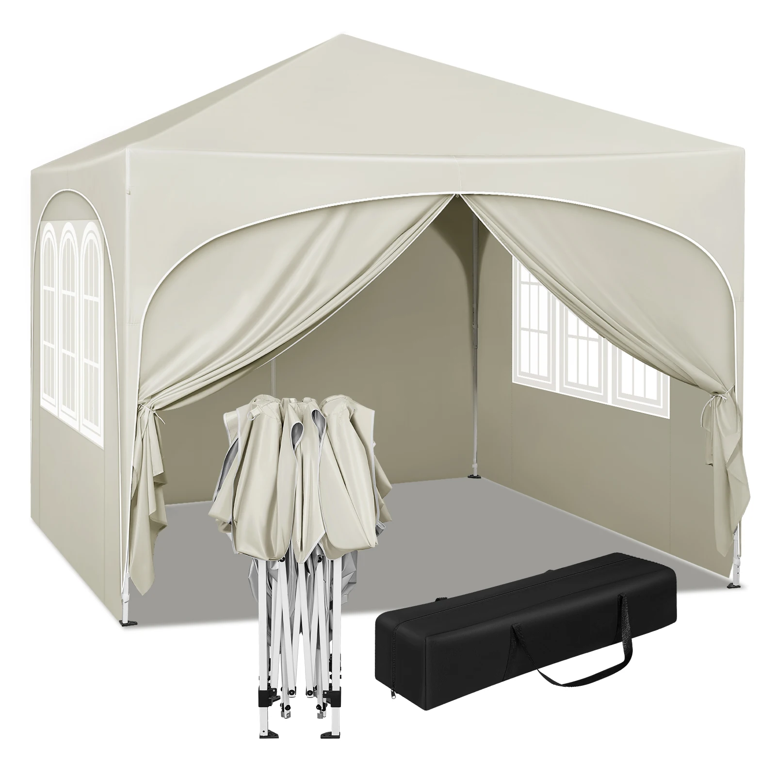 3x3M Tonnelle de Jardin Pliante Imperméable Anti-UV, Barnum Pliant pour  mariage, pique-nique, marché, camping