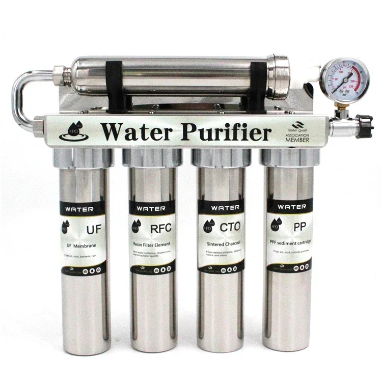 Stainless Steel Under Sink Uf Ultrafiltration Membrane Carteridge Master Water Filter Purifier System For Home House