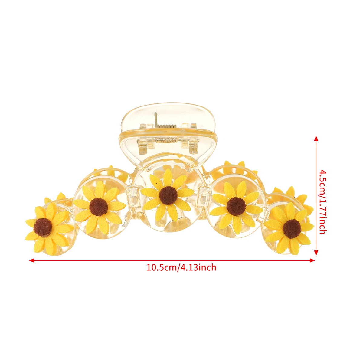 Sunflower Clip Yellow Sweet Hairpin For Women Girls Simple Summer Headwear Hair Crabs Hairpin Fashion Beach Hawaii Accessories