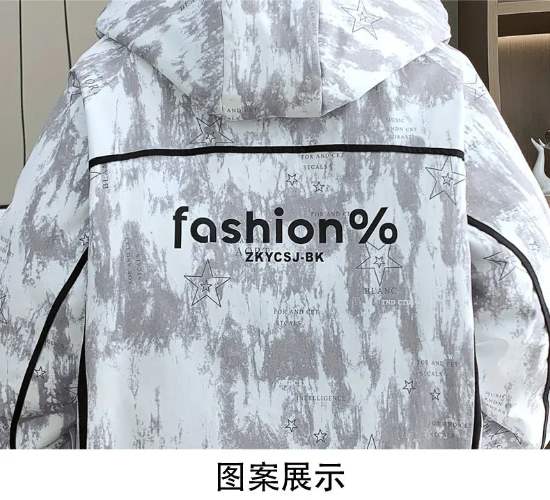 Modische Herren-Plüschjacken mit Kapuze, warm, 2022, Winter, Jugend, hohe Streetwear, Fleece-Mantel, winddicht, dicker Samt, gepolstertes Oberteil – Detail 24