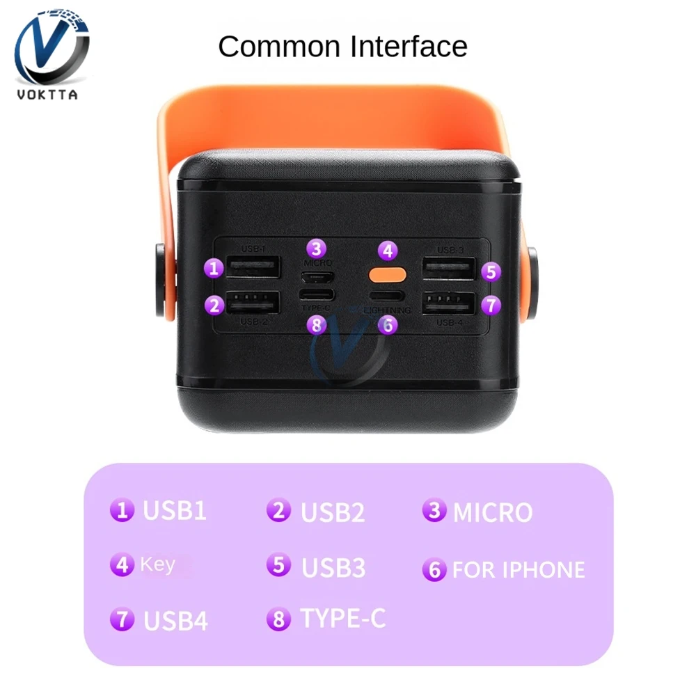 18650 DIY Battery Storage Box Camping Light with Micro Type-c Charging Cable Mobile Power Bank Case 18650 Battery Holder 3