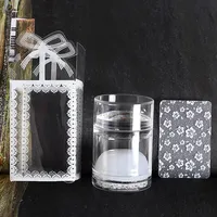 1pc Double Head Clear Jelly Dual Silicone Nail Art Stamper Seal with Scraper Soft Nail Stampers Manicure Stamping Tools With Box 1