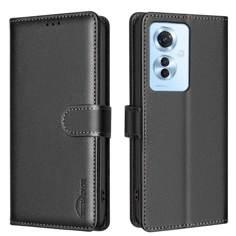Flip Cover Anti-Theft Leather Wallet Case - Matte Finish Phone Case and Bag
