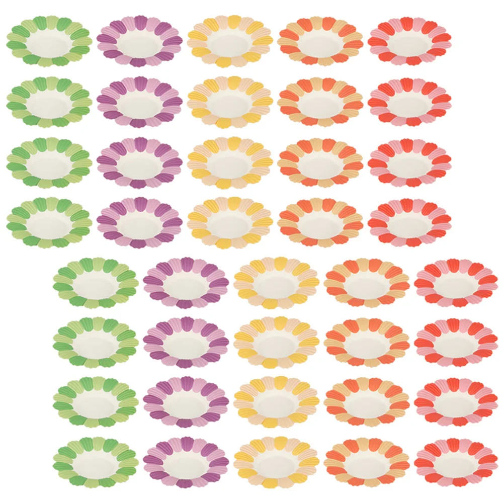 

100 Pcs Flatware Flower Paper Plate Party Supplies Plates Aldult Festive Cake Food Serving Tableware Child
