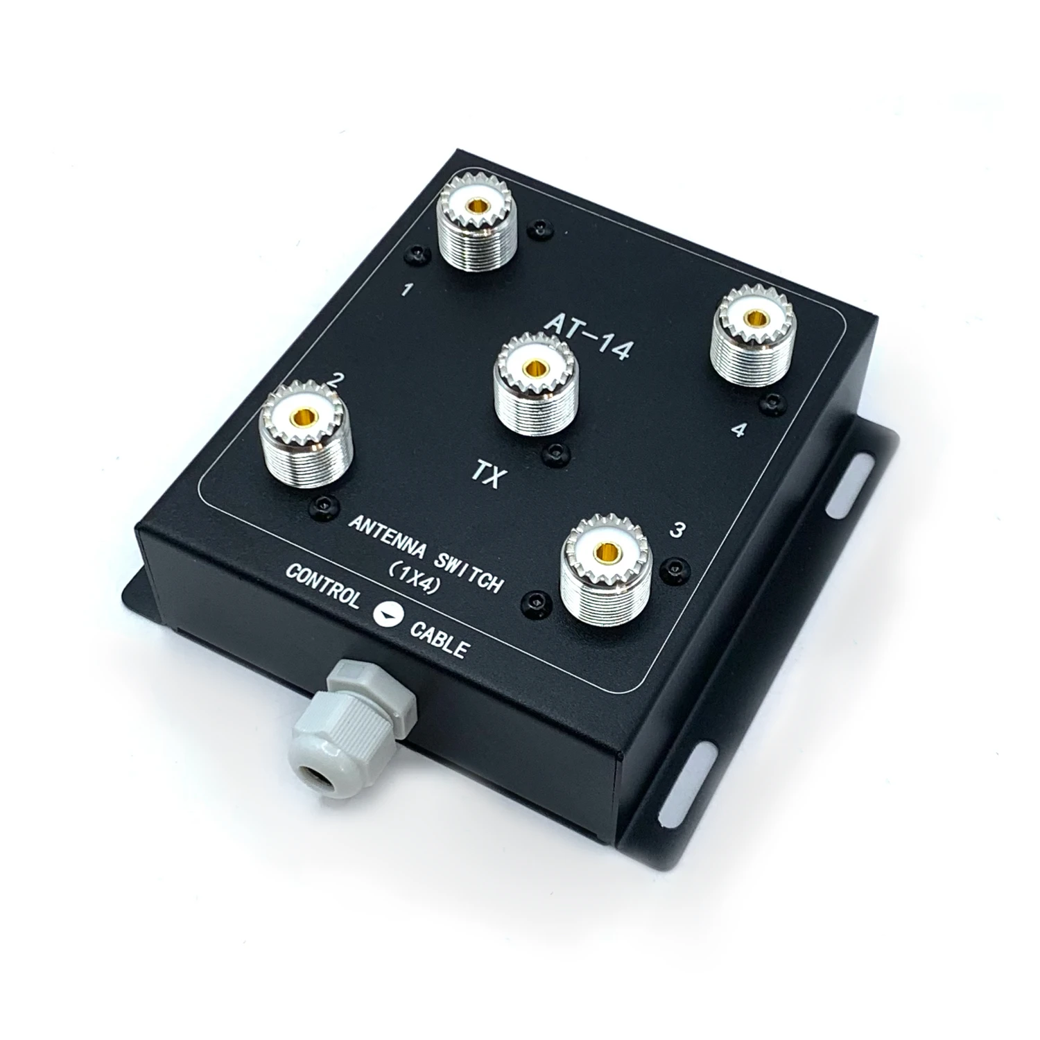 AT-14 4방향 동축 원격 안테나 스위치 편리한 스위칭 1.8MHz-60MHz 500W PEP 햄 라디오 스테이션
