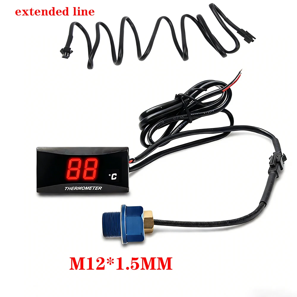Blaues Motorrad-Öltemperaturmessgerät Mini Quadratisches Digitales Instrument für Nmax125 Universelles Zubehör Thermometer – Detail 16