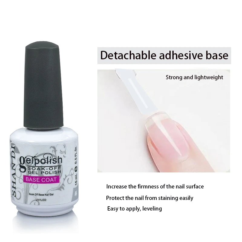 15ML 2PC Combination Nail Enhancement Base Coat Gel Nails Polish Top Coat And Nail Semi-Permanent Art Frosted Sealin
