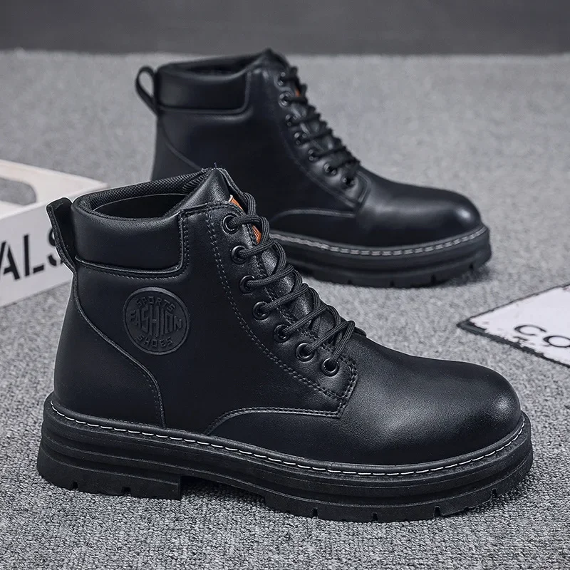 Men's Luxury Boots Comfortable Breathable water proof Men's Shoes Fashion Work Boots Combat men shoes