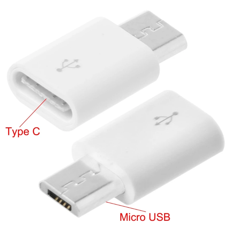 Biały USB 3.1 typ C kobieta na Micro USB męski Adapter ładowarka kabel Adapter dla galaxy