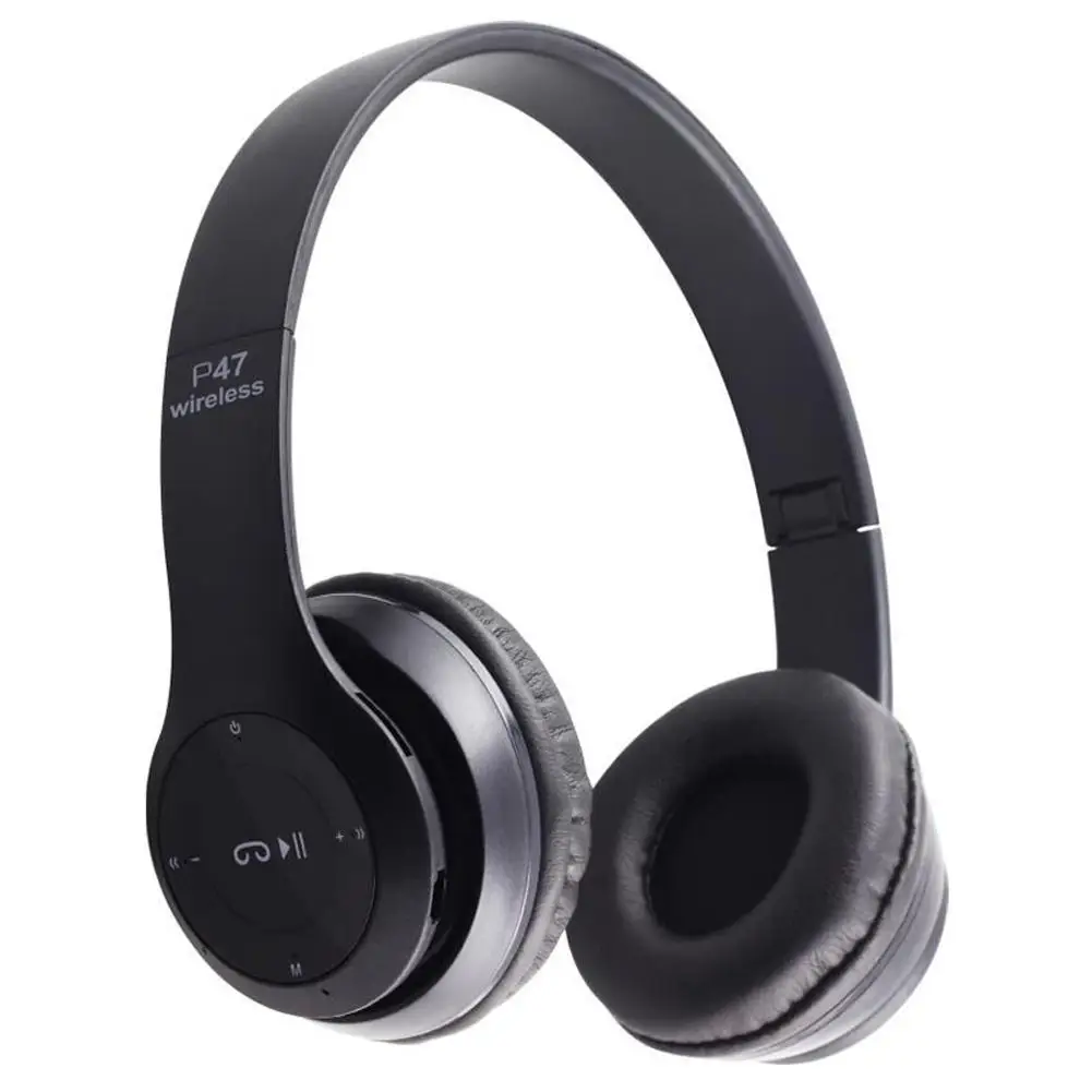 P47 Folding Series Wireless Headsets On-Ear Stereo Earphones Longer Playtime USB Charging For Smart Phone Computer Laptop