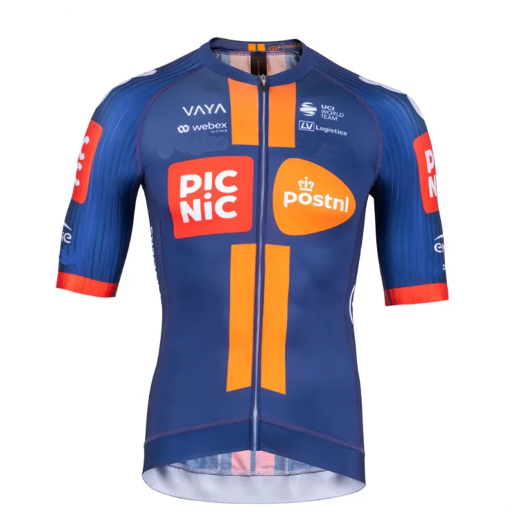 LASER CUT 2025 Picnic PostNL Team SHORT SLEEVE CYCLING JERSEY SUMMER CYCLING WEAR ROPA CICLISMO+BIB SHORTS 2