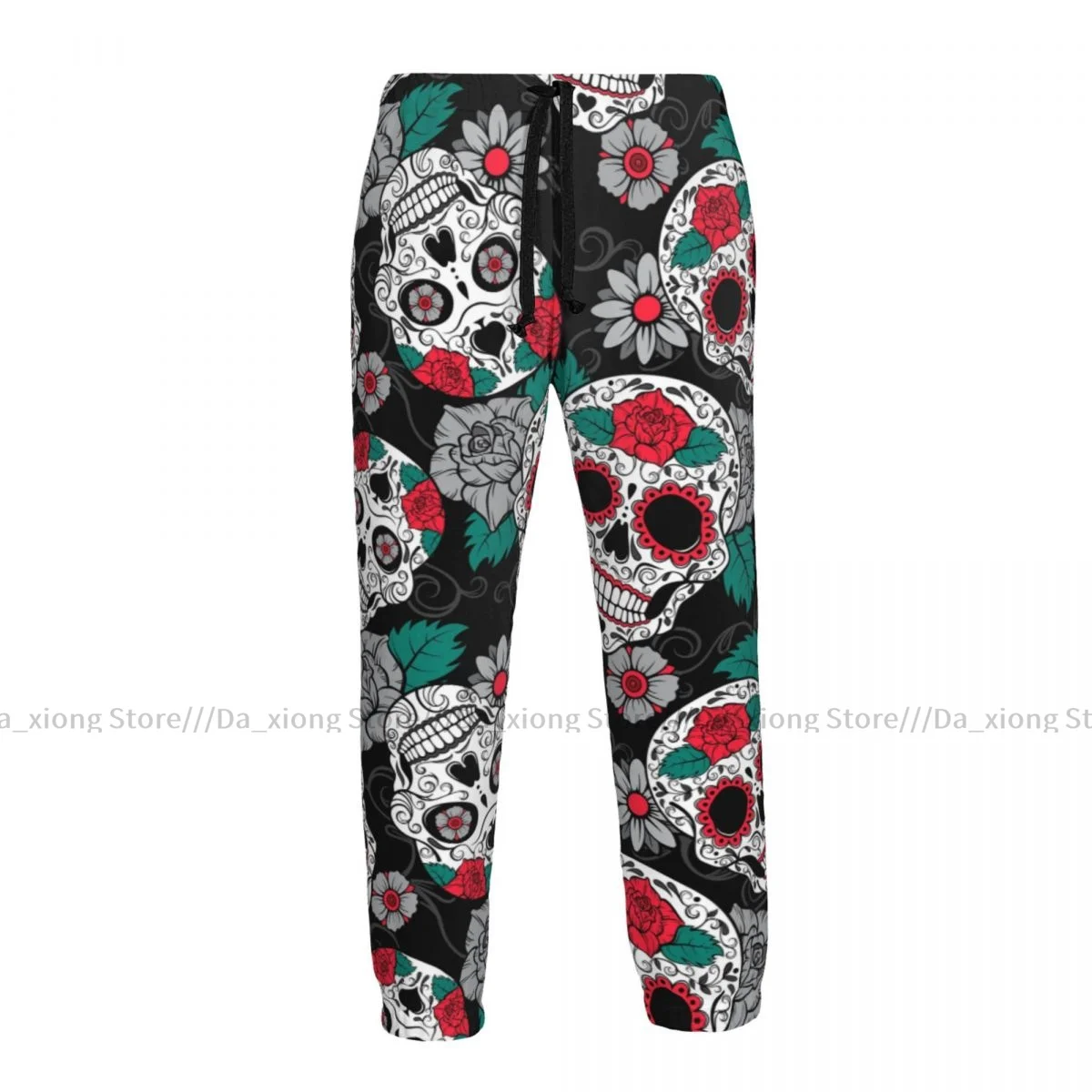 

Men Jogging Pants Streetwear Loose Casual Trouser Gothic Skulls Day Of The Dead Man Pants Sweatpants