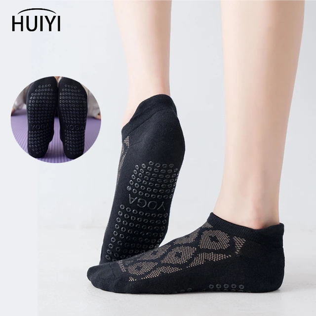 Calcetines de Yoga antideslizantes transpirables para mujer, Calcetines  antideslizantes para Pilates, deporte, Ballet, baile, Fitness, Barre,  zapatillas con agarres - AliExpress