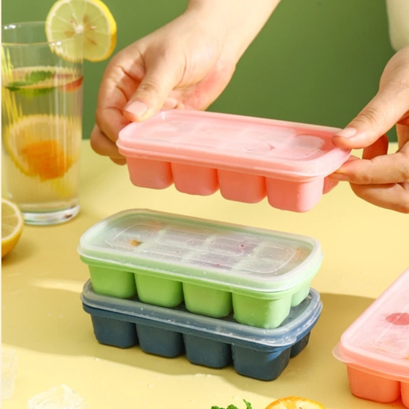 HomemadeIceBlockMoldWithLidPlasticIceMouldsBoxHousehold