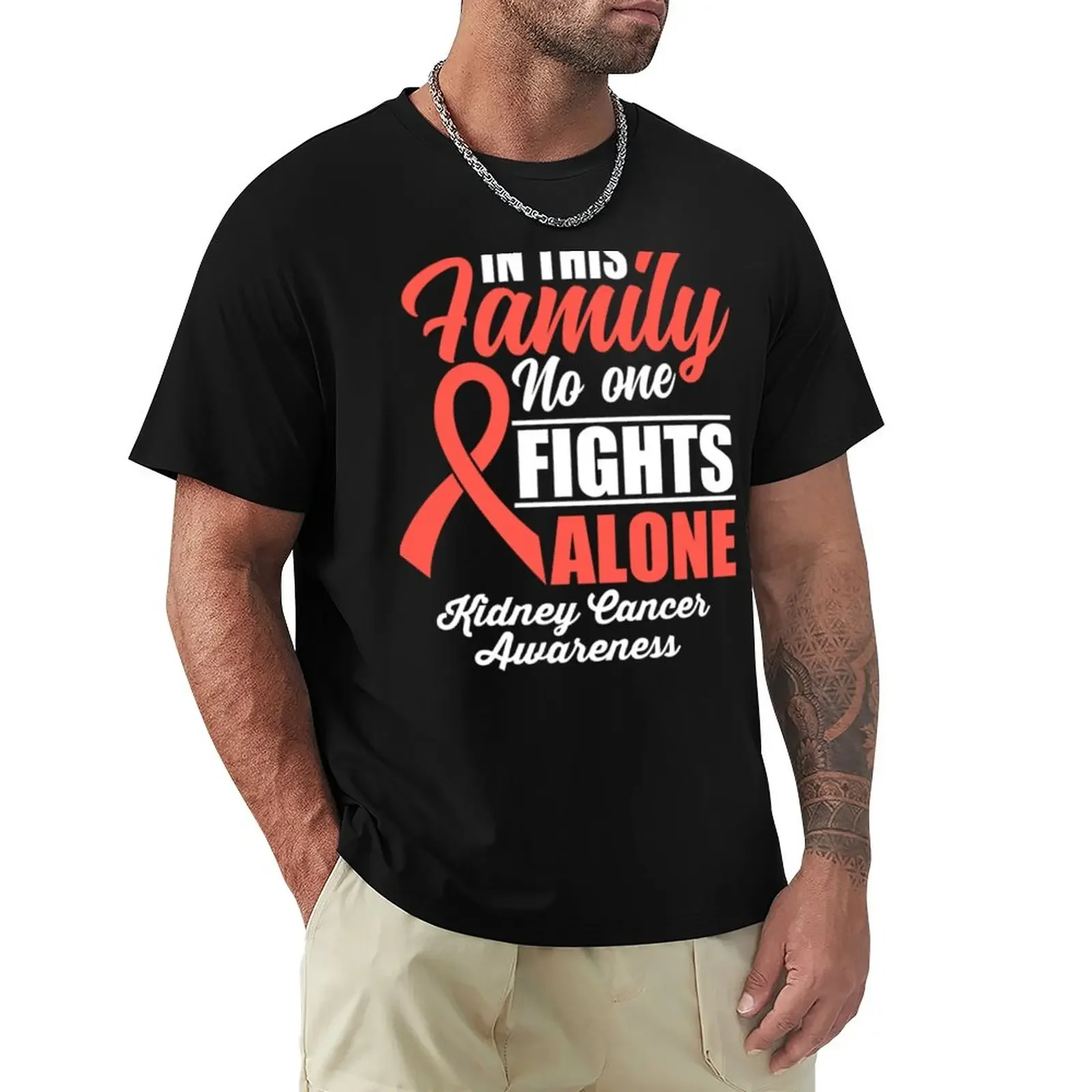 

No One Fights Alone Kidney Cancer Awareness T-Shirt customs tees for a boy t shirts for men graphic