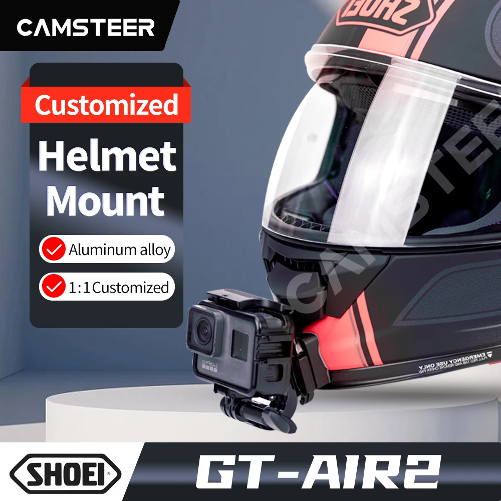

For Shoei Gt Air2 Aluminium Customized Motorcycle Helmet Chin Mount For GoPro Hero10 11 Insta360 One X3 X2 RS DJI Accessories