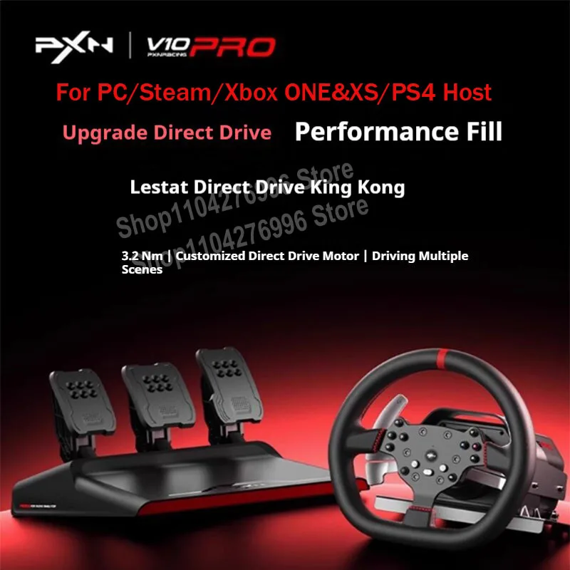 PXN V10 PRO Direct Drive Racing Simulator Game Steering Wheel Euro