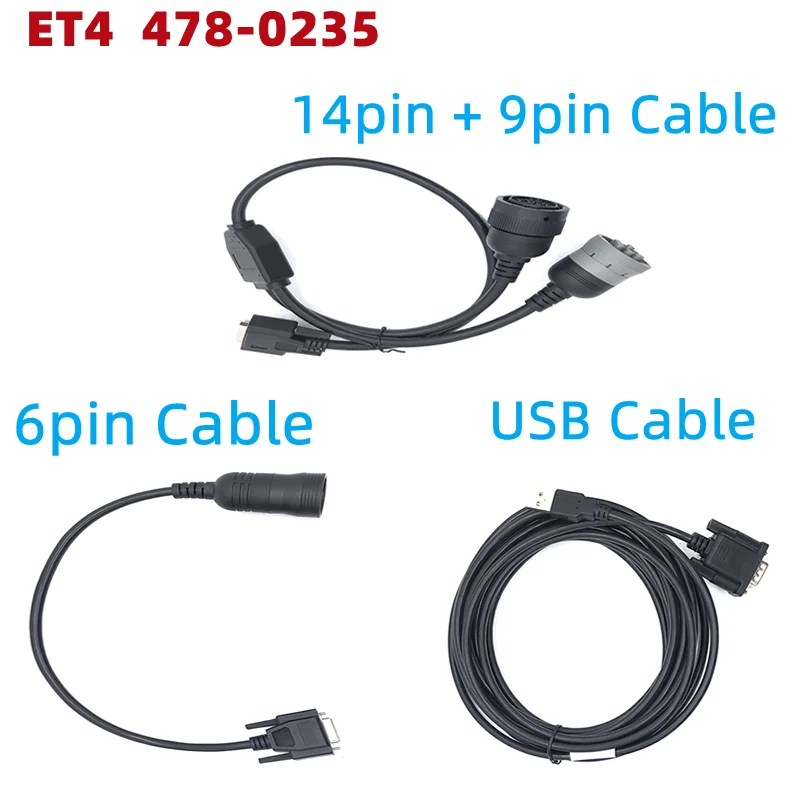 

14-контактный 9-контактный 6-контактный USB-кабель для CAT ET4 адаптер 478-0235 диагностический инструмент для грузовика с автосканером ET 3