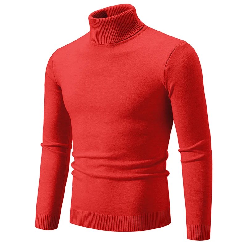 PPPPA Heren coltrui Slim Fit Katoen Gebreid Thermische basislaagtop