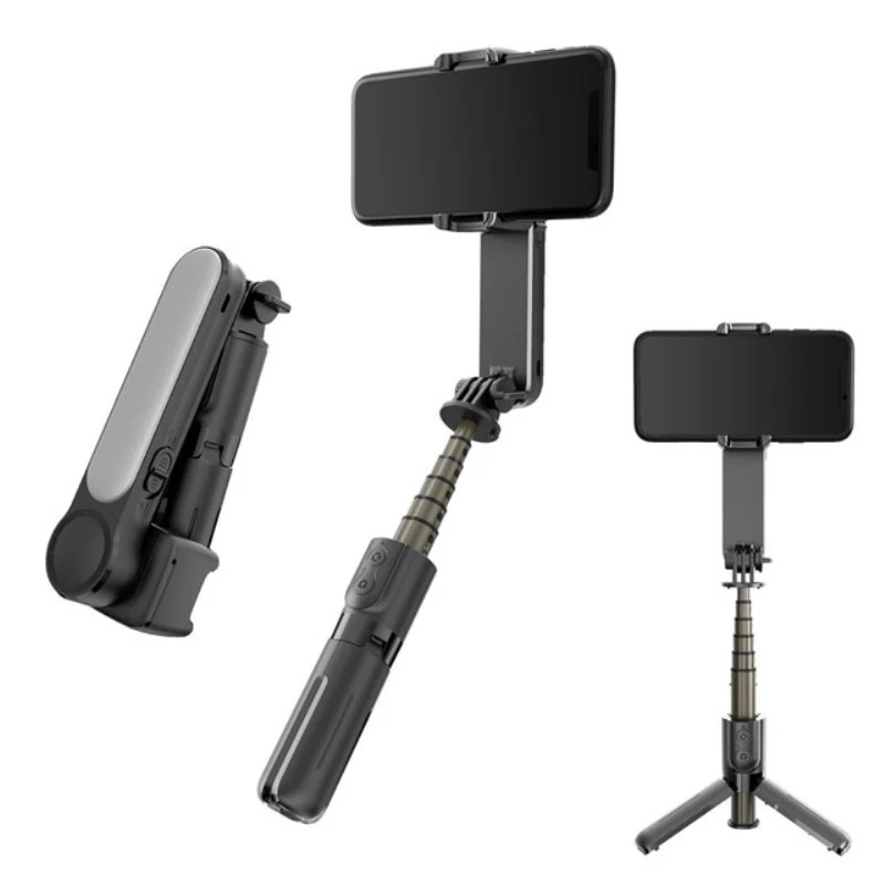 4.0 흔들림 방지 휴대용 셀카봉, LED 조명 삼각대, 텔레스코픽 로드, 휴대용 셀카봉 스탠드