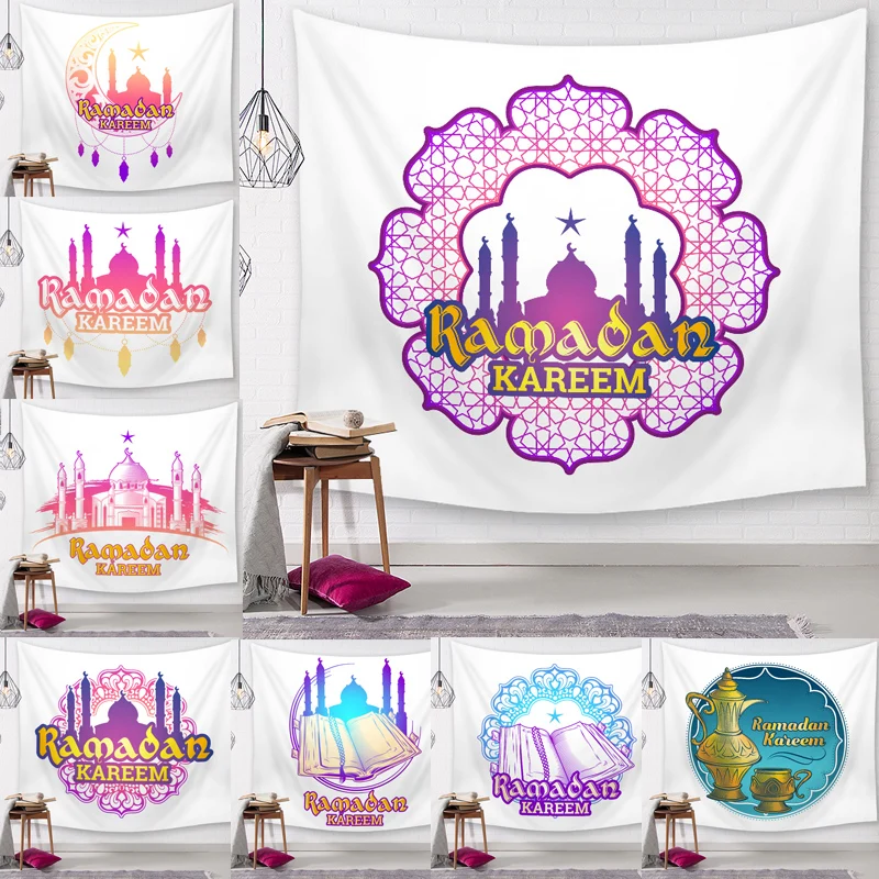

Ramadan Decoration for Home Wall Hanging Tapestry Moon Star Eid Mubarak Decor Eid al-Fitr Ramadan Kareem Decor Festival Supplies