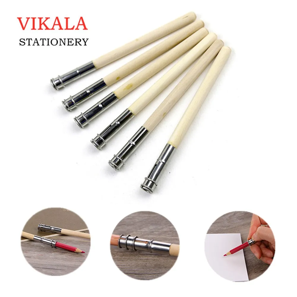 10pcs/set Extender Adjustable Wood Lengthener Holder Painting Drawing Writing Tool Wood Pencil Lengthener