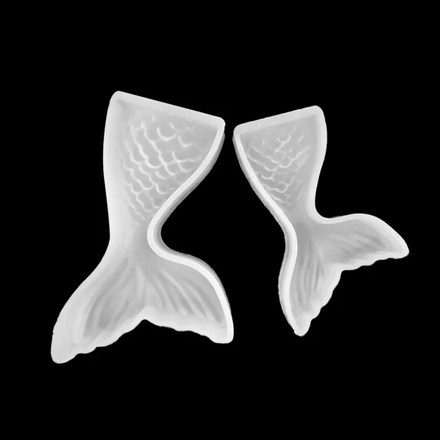 Sütőszerszám Kézi Szappan Penész Halak Farok Diy Sellő Tükör Szilikon Torta Dekoráció Csepp Méretű Hal - Image 5