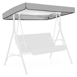 Outdoor Waterproof Garden Swing Canopy Top with UV Sun Protection - Only cover (Gray Cover)