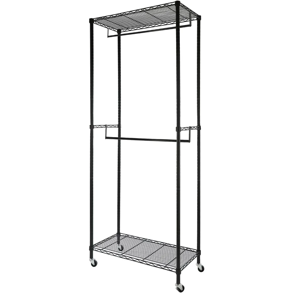 Heavy Duty Wire Garment Rack, Clothing Rack Clothes Rack for Hanging Clothes Metal，Clotheshorse