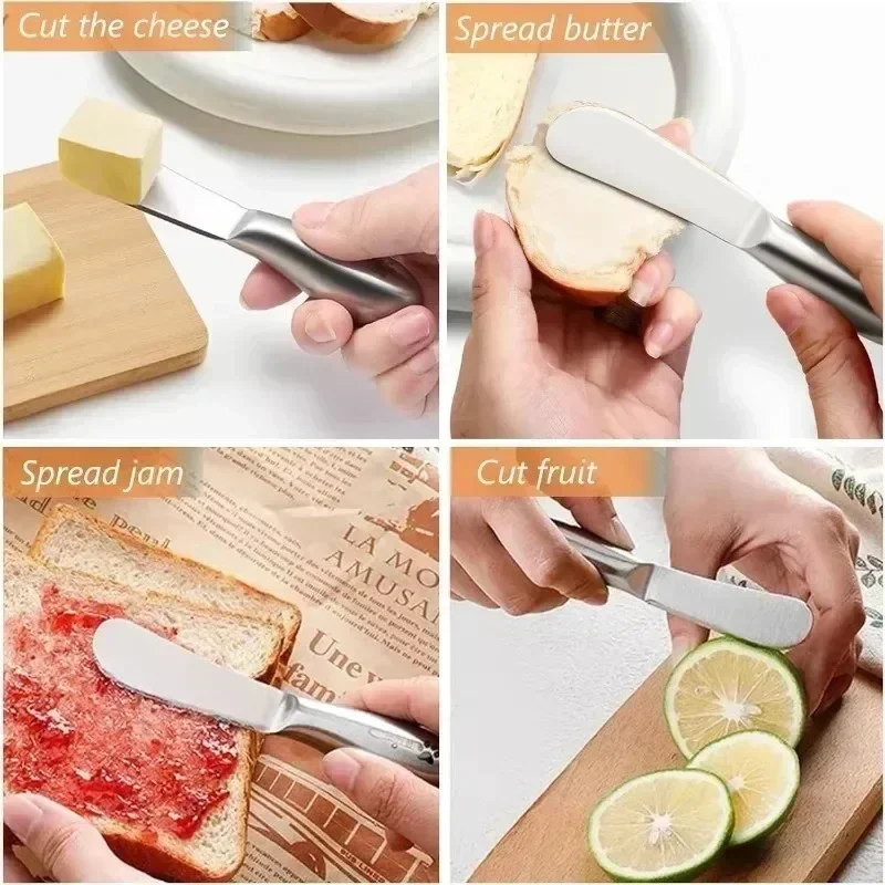 Stainless Steel Butter Knife Portable Cheese Bread Jam Cutter Multifunctional Food Tableware Home Kitchen Gadgets 1-10PCS